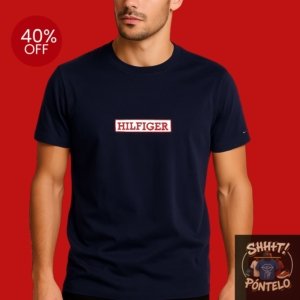 Playera Tommy Hilfiger Azul con Rojo