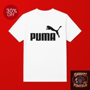 Playera Puma Blanca con Logo Negro_2